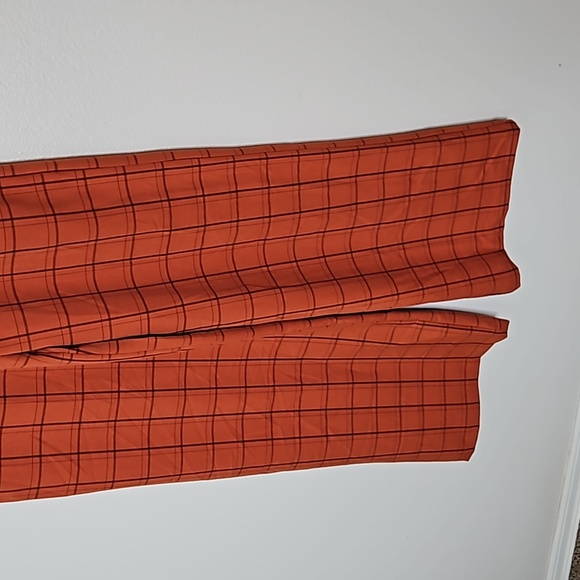 Unique vintage orange plaid wide leg pants Size XS - Picture 4 of 11